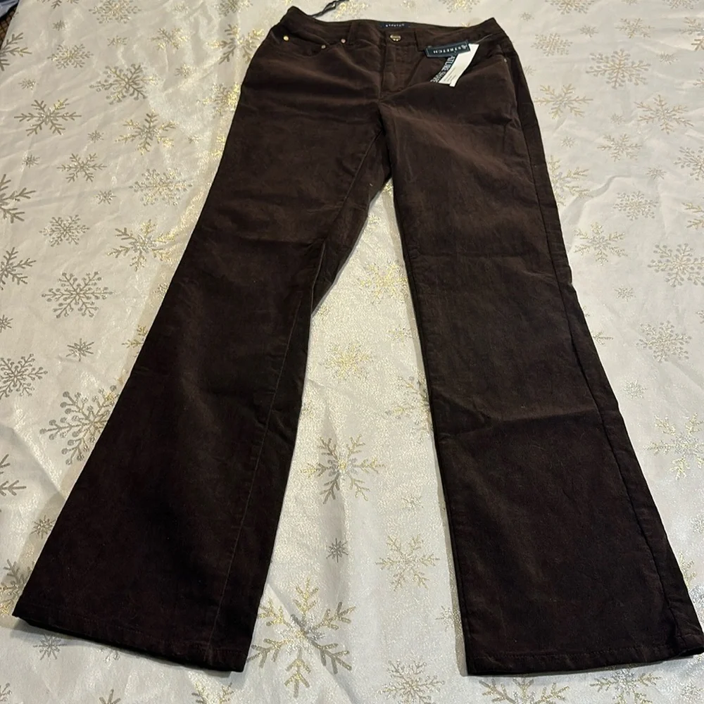 Jones New York Dark Brown Straight Leg Pants